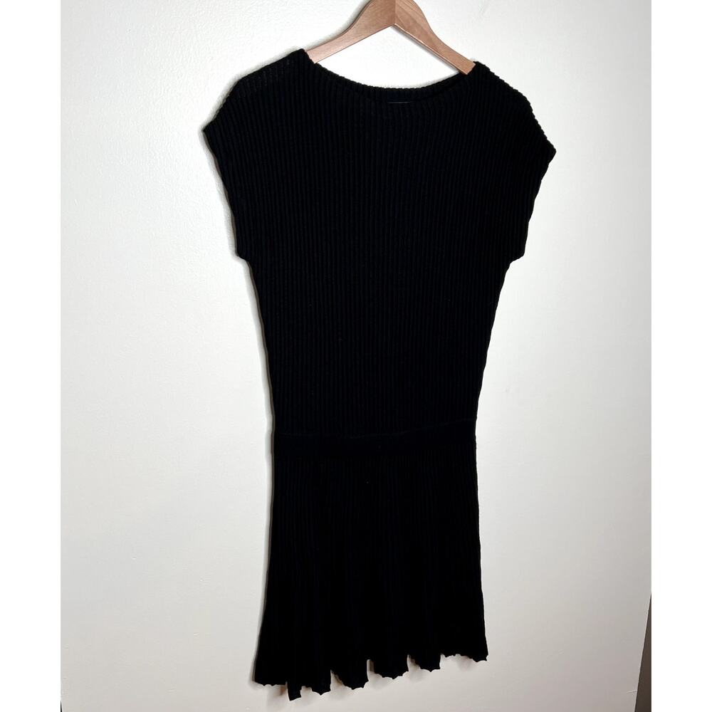 Maeve Ribbed Black Dress
